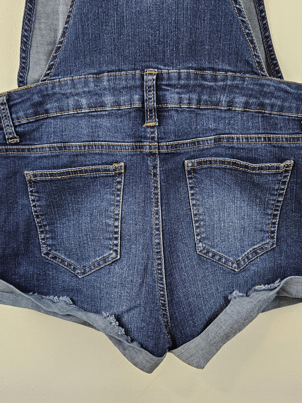 Blue Spice Dark Wash Denim Short Overalls Blue Size 7 - Picture 5 of 14